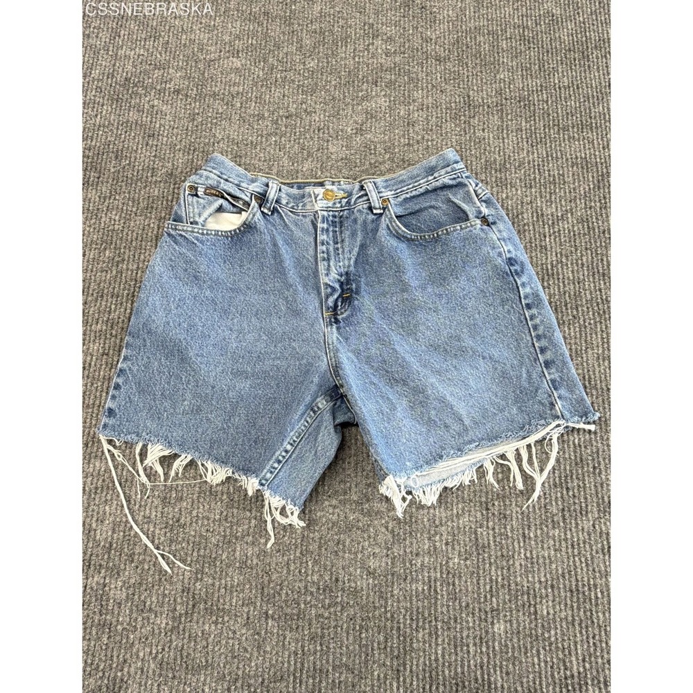 Riders Medium Wash Vintage Women's Distressed Denim Cutoff Raw Hem Jorts 10P